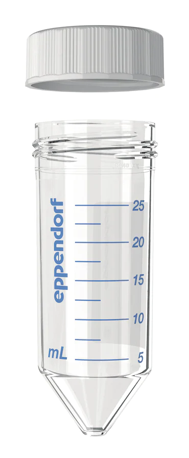 艾本德Eppendorf Conical Tubes 25 mL 帶螺旋蓋, 25 mL, 啟動套裝，4  個單離心管架，6  個轉(zhuǎn)子適配器，轉(zhuǎn)子孔可容納 50  mL 錐形管, PCR 潔凈級, 無